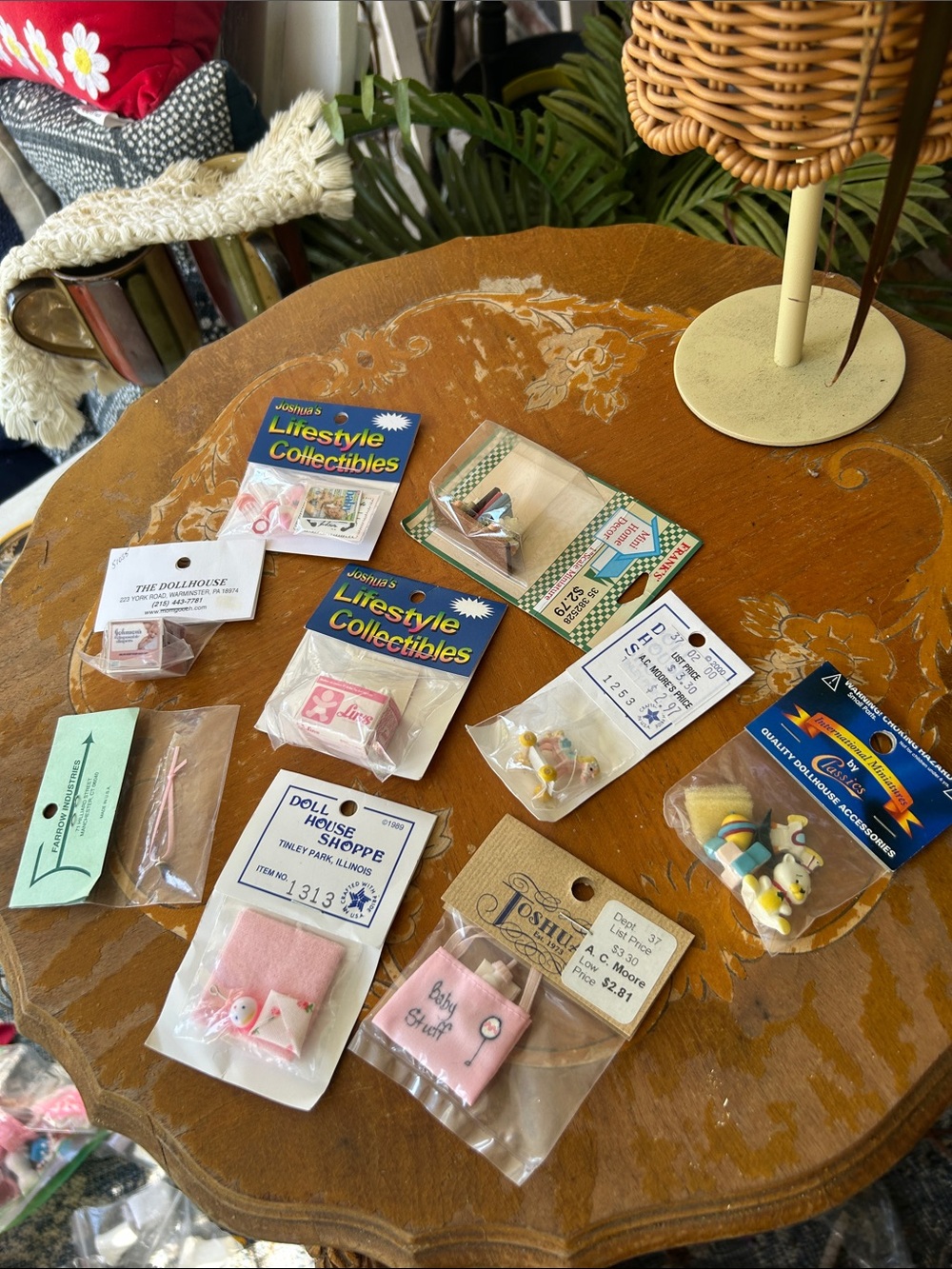Vintage Dollhouse Miniatures Baby Girl Themed Assortment